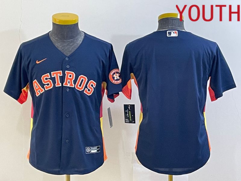 Youth Houston Astros Blank Blue Game Nike 2022 MLB Jerseys